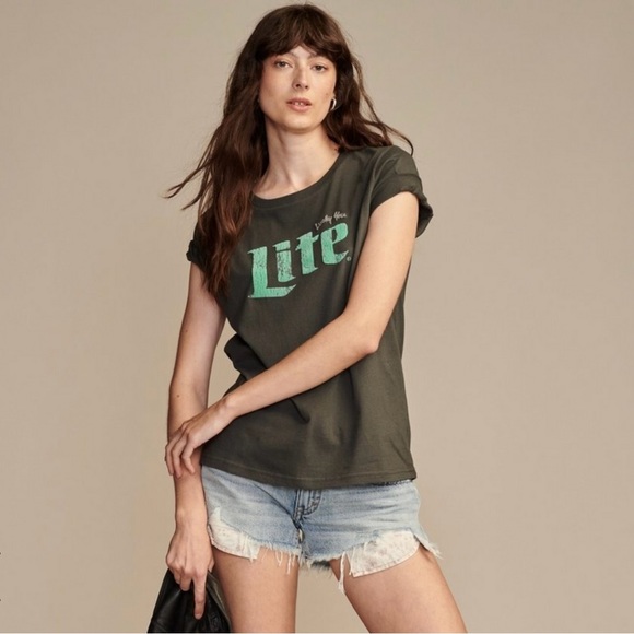 NWT Lucky Brand Miller Lite Flock Classic Crew - Picture 7 of 8